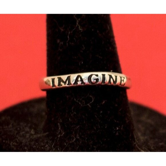 Word Imagine Ring Sterling Silver Avon Size 7 - F5 - Picture 2 of 4